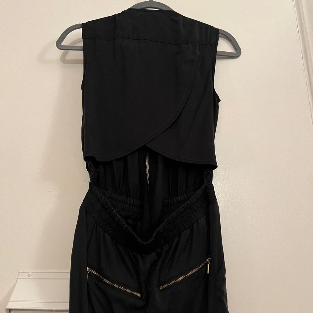 bebe Black Zippered Jumpsuit